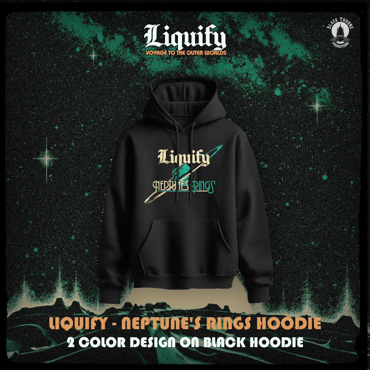 Liquify Neptune's Rings Hoodie- Green