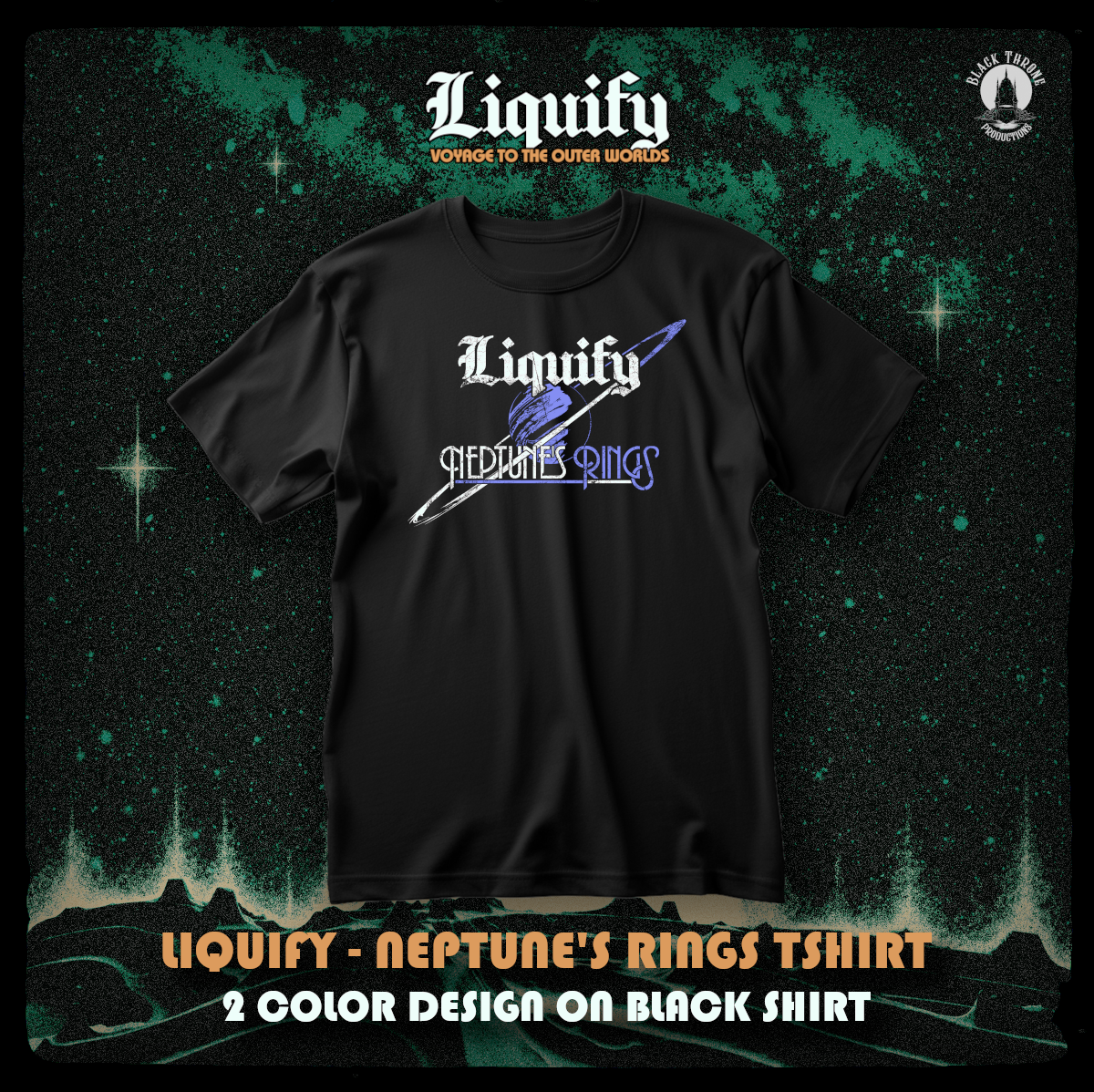 Liquify Neptune's Rings T-Shirt - Purple