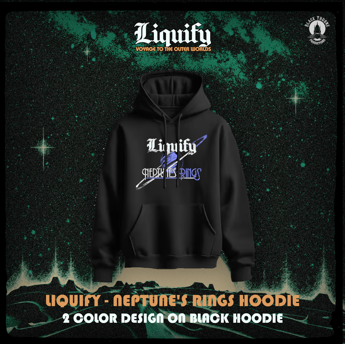 Liquify Neptune's Rings Hoodie- Purple
